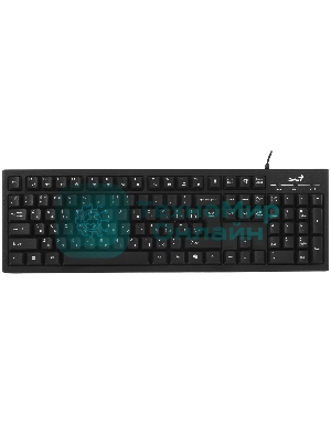 Комплект клавиатура+мышь Genius KM-100SE проводной, USB, 1200 DPI, чёрный