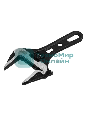 Ключ разводной Denzel 135 мм, CrV, кованый, укороченная рукоятка