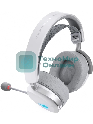 Гарнитура ASUS ROG Pelta белый, беспроводная + проводная, радиоканал, до 90 ч, подсветка, совместимость с PS5