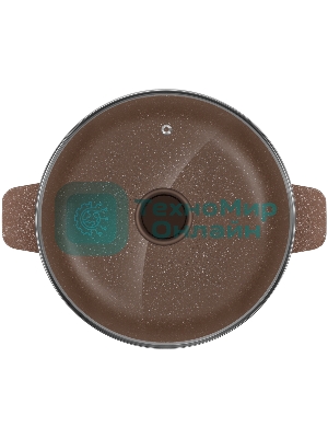 Кастрюля Maunfeld CARMEL MF24CRM01CR, 24 см, 4 л из литого алюминия со стеклянной крышкой