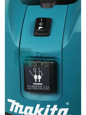 Строительный пылесос Makita VC2512L серый, 1000 Вт, уборка сухая/влажная, пылесборник мешок/контейнер, 25 л