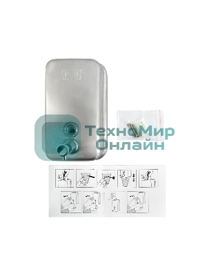 Дозатор для жидкого мыла из нерж. стали, матовый puff-8605m хром матовый, 500 мл, 17х12х12 см