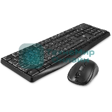 Комплект клавиатура+мышь Oklick S260W беспроводной, USB, 1600 DPI, чёрный