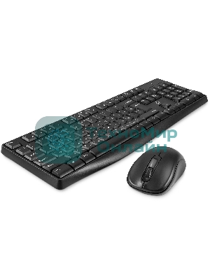 Комплект клавиатура+мышь Oklick S260W беспроводной, USB, 1600 DPI, чёрный