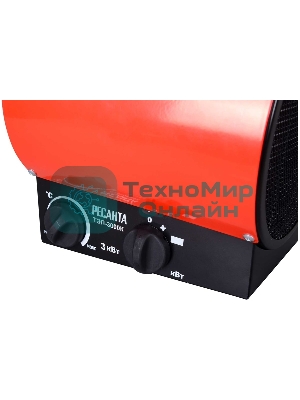 Тепловая пушка электрическая Ресанта ТЭП-3000К 3000Вт красный