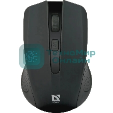 Мышь беспроводная Defender Accura MM-935 черный, 1600 dpi, радиоканал, USB, кнопки - 4