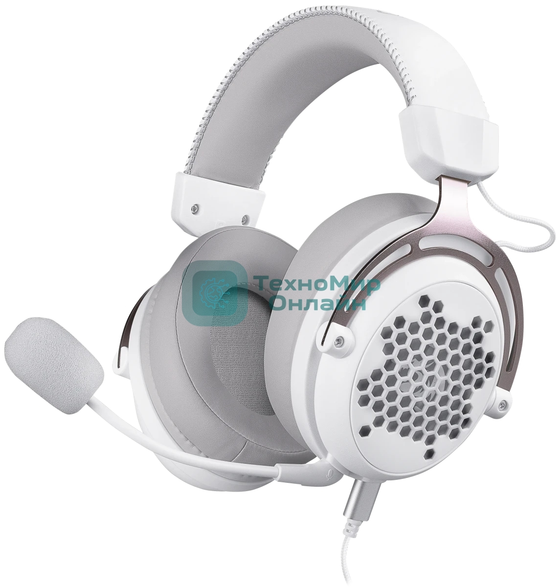 Гарнитура Redragon Diomedes белый, проводная, USB / mini jack 3.5 мм