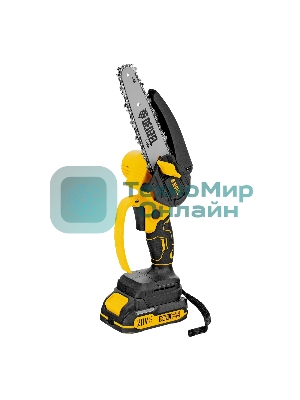 Цепная мини-пила аккумуляторная бесщет. Denzel CCS-150, шина 150 мм, Li-Ion, 20 В