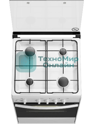 Плита газовая Darina 1B GM 441 005 W белый/черный, конфорок 4 шт, духовка 50 л, 50 см x 85 см x 51 см