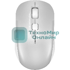 Мышь беспроводная A4Tech Fstyler FB26CS Air2 серебристый/белый, 2000 dpi, радиоканал, Bluetooth, USB, кнопки - 4