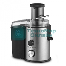 Соковыжималка Zigmund & Shtain EJ-753 стальной/чёрный, центробежная, 900 Вт, 400 мл, механическое