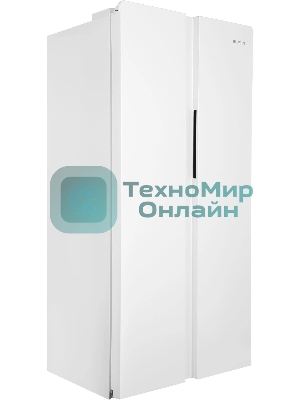 Холодильник Hyundai CS45082F белый двухкамерный 270/180л морозилка снизу, No Frost, Side by Side