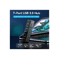 USB-концентратор Vention OTG USB 3.0 на 7 портов черный