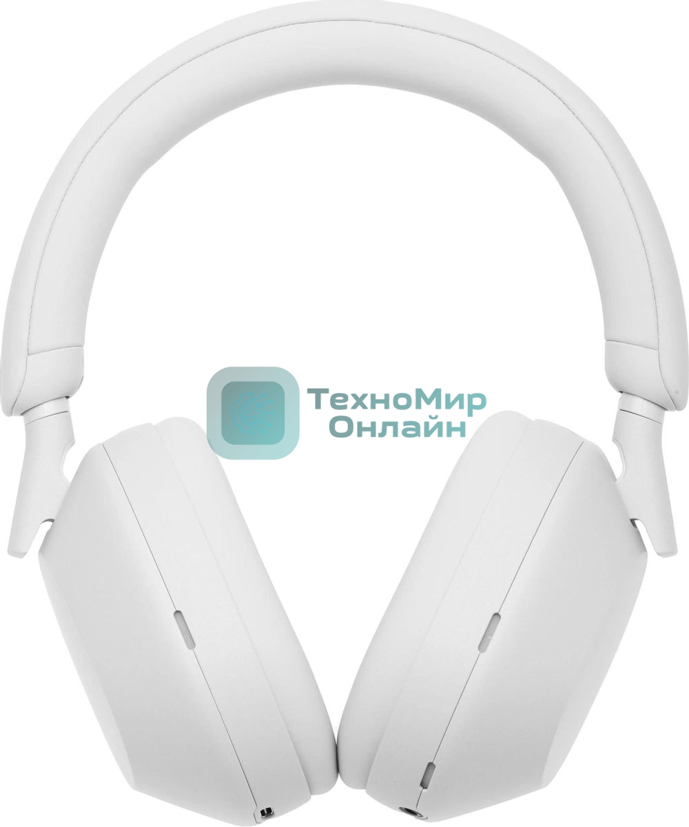 Беспроводные/проводные наушники Sony WH-1000XM5 белый, полноразмерные, Bluetooth + проводной, активное шумоподавление, до 30 ч
