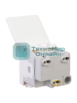 Розетка с крышкой модульная DKC 4400012 2P+E, с з/ш, 