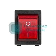 Выключатель клавишный Rexant 250V 25А (4с) ON-OFF красный с подсветкой