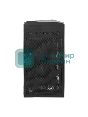 Компьютерный корпус Miditower ExeGate EVO-8225-NPX700 (ATX, БП 700NPX с вент. 12см, 2хUSB+1хUSB 3.0, черный, 2 вент. с RGb подсветкой и полоса на передней панели, боковая панель - закаленное стекло)
