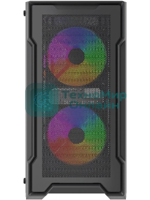 Компьютерный корпус Powercase Mistral Micro X3B ARGb, Tempered Glass, 3x 120мм ARGb PWM Fan, черный, mATX (CMMXB-A3)
