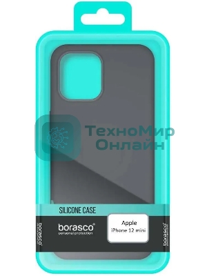 Чехол (клип-кейс) BoraSCO для Apple iPhone 12 mini черный (матовый) (39168)