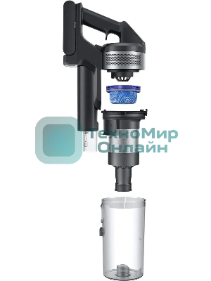 Пылесос вертикальный Samsung VS20B75ADR5/EV черный/серый, питание от аккумулятора, 200 Вт, уборка влажная/сухая, пылесборник 0.8 л, работа от АКБ max 60 мин.