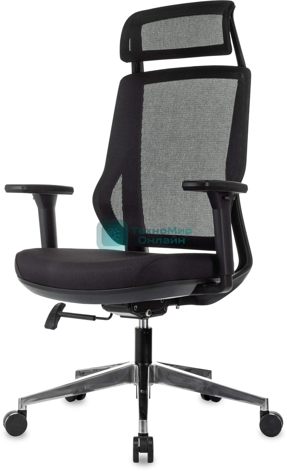 Кресло Бюрократ MC-412N-H черный, сетка, подголовник