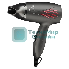 Фен Василиса ВА-3001 черный/красный, 1400 Вт, компактный