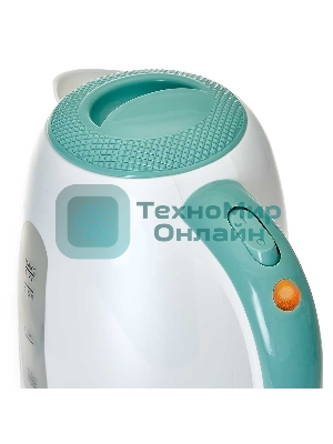 Чайник электрический DELTA DL-1106 белый с мятным 1.7 л, 2,2кВт