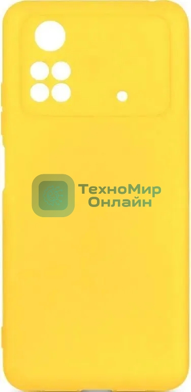 Чехол (клип-кейс) DF poCase-03 для Poco M4 Pro (4G) желтый