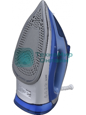 Утюг Hyundai H-SI01670 синий/золотистый, 2800 Вт, 35 г/мин, 220 г/мин, 400 мл