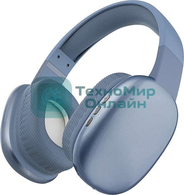 Беспроводные/проводные наушники QUMO Sense BT 0083 темно-синий, накладные, Bluetooth + проводной, до 10 ч