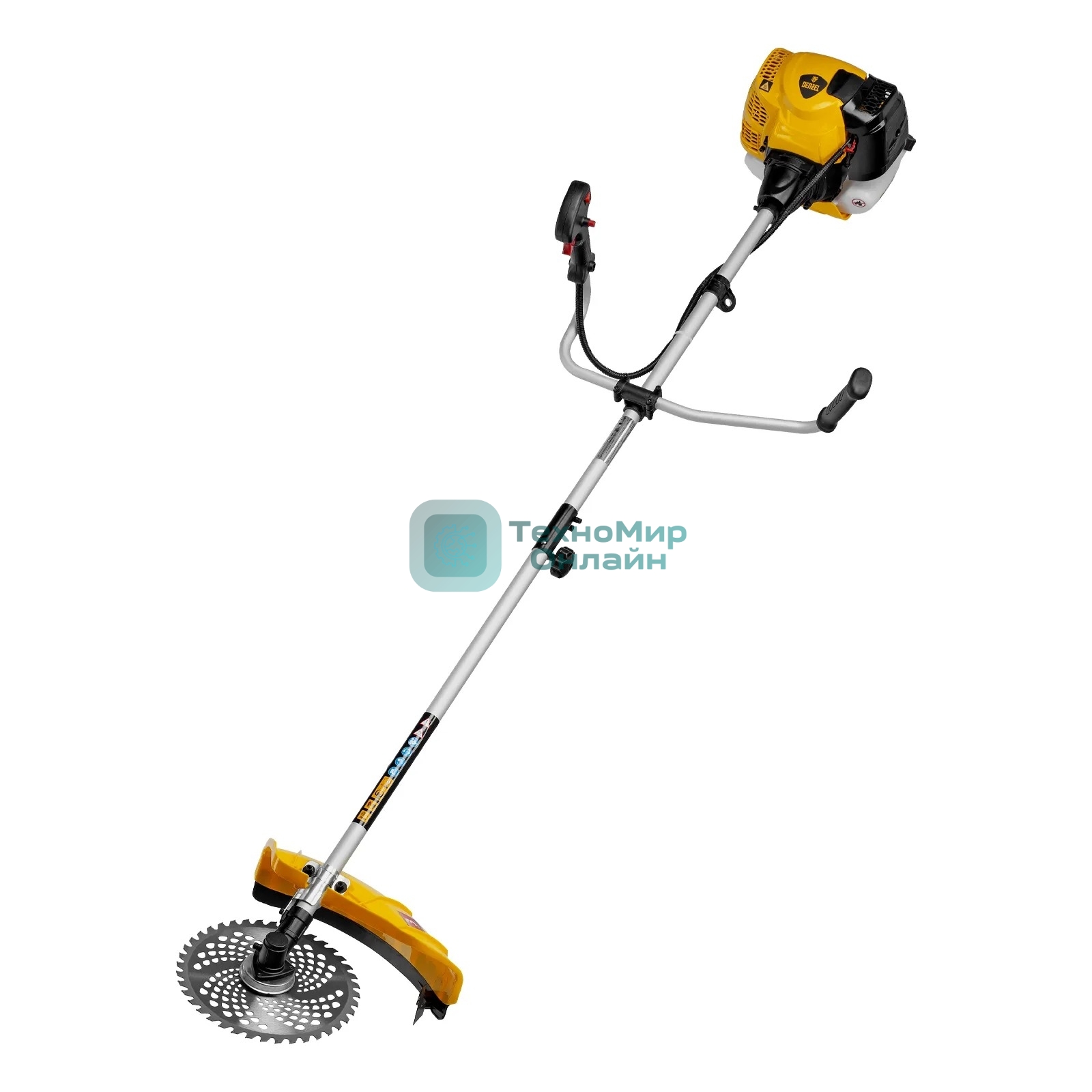 Триммер бензиновый Denzel DTL-52S, 52 см3, разъемная штанга, состоит из 2 частей