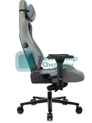 Кресло игровое Knight Craft Dragon серый эко.кожа крестов. металл