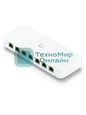 Коммутатор Ubiquiti UniFi Switch Ultra 60W PoE-коммутатор, 8х 1G RJ45, раздача 52 Вт
