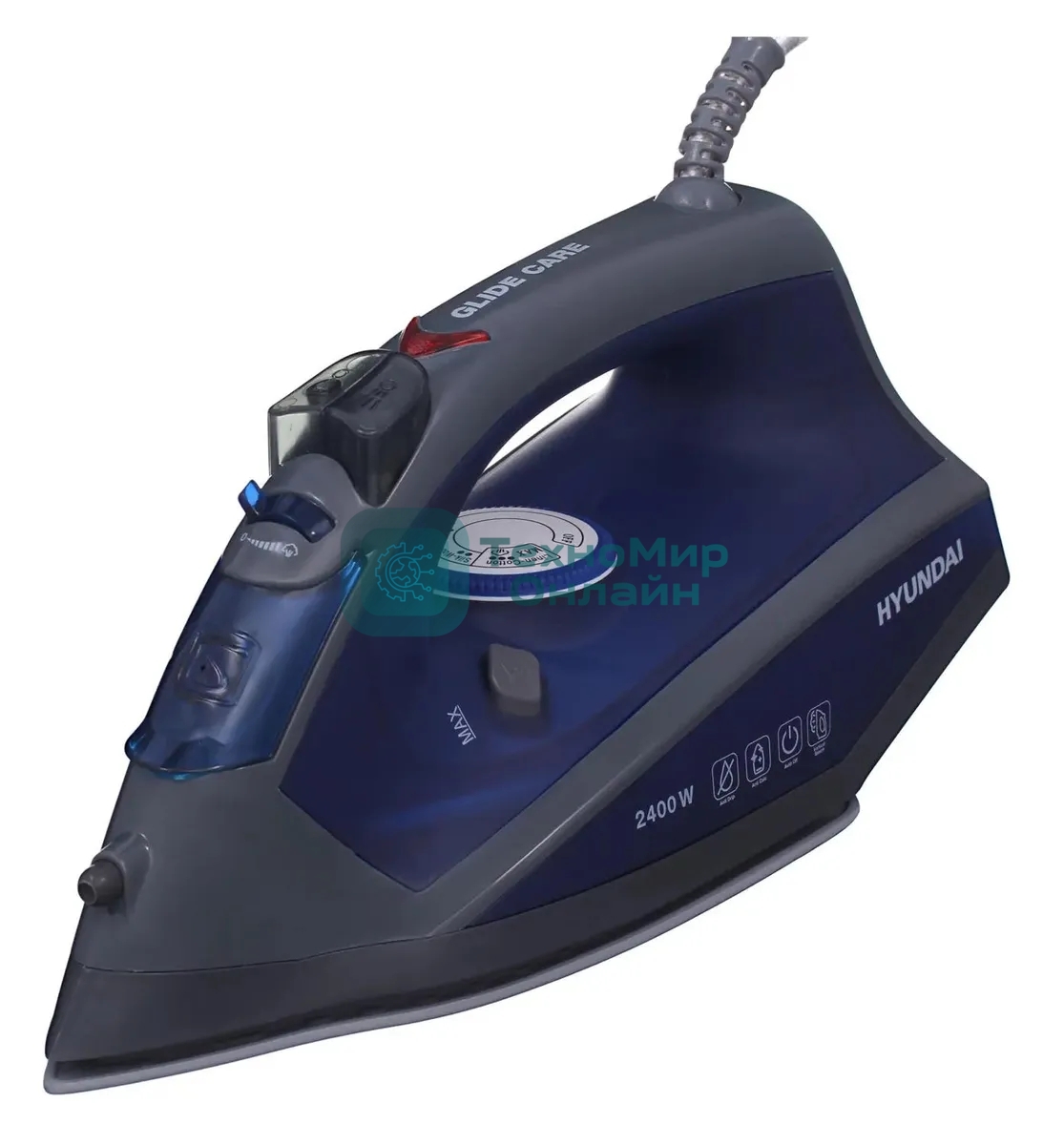 Утюг Hyundai H-SI01789 2400 Вт серый/темно-синий