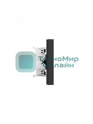 Розетка 2-м СП Эпика 16А без заземл. без защ. шторок с рамкой механизм черный EKF UP1-SOB-200