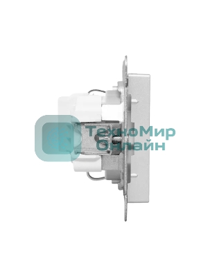 Механизм розетки EKF UP1-SOA-110 16А, с заземлением, без шторок, алюминий Эпика