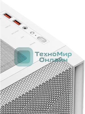 Компьютерный корпус PCCooler C3D510 WH ARGb, Tempered Glass Full Tower, White, TG, 0.7 SPCC, 3x120мм ARGb E-ATX, ATX, mATX, mITX 170/390/410мм 2x2.5