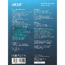 Гарнитура Acer AHW120 чёрный, проводная, USB, подсветка