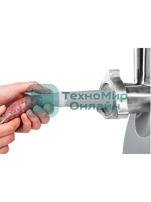 Мясорубка электрическая Bosch MFW 66020 белый/серый, 1800 Вт, 3.0 кг/мин, реверс, защита от перегрузки, насадки - 5