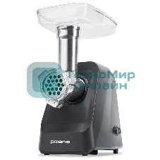 Мясорубка электрическая Polaris PMG 1855 RUS черный, 1800 Вт, 2.0 кг/мин, реверс, защита от перегрузки, насадки - 7