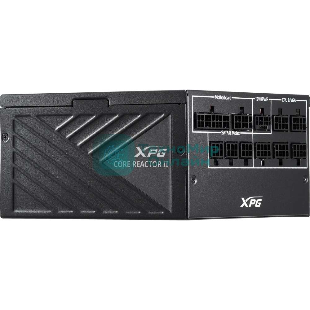 Блок питания ADATA XPG CORE REACTOR II 1200 (COREREACTORII1200G-BKCEU), 1200Вт, 80 PLUS Gold, 135мм, модульный, черный