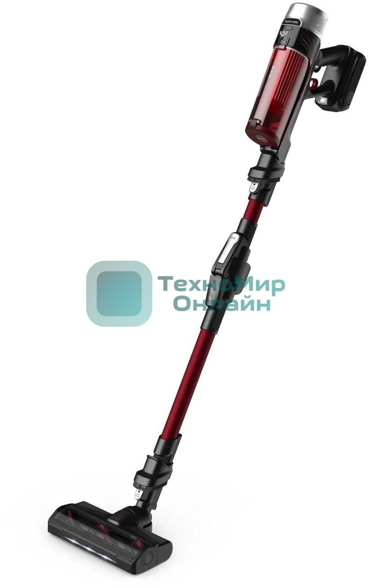Пылесос вертикальный Tefal X-Force Flex TY2079WO черный/красный, питание от аккумулятора, 100 Вт, уборка сухая, пылесборник 0.4 л