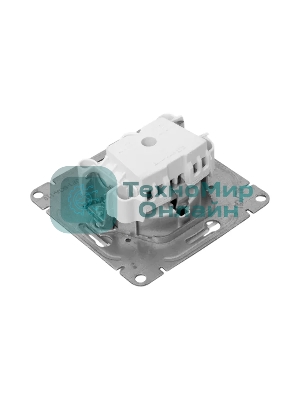 Механизм розетки EKF UP1-SOA-110 16А, с заземлением, без шторок, алюминий Эпика