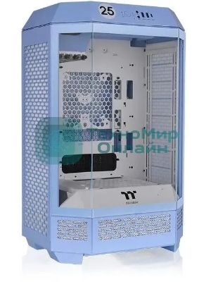 Компьютерный корпус Thermaltake The Tower 300 Hydrangea голубой без БП miniITX 8x120мм 6x140мм 2xUSB 3.0 audio bott PSU