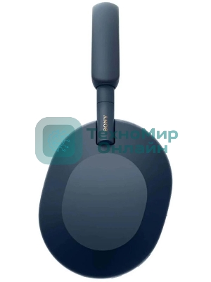 Беспроводные/проводные наушники Sony WH-1000XM5 синий, полноразмерные, Bluetooth + проводной, активное шумоподавление, до 30 ч