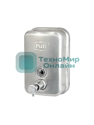 Дозатор для жидкого мыла из нерж. стали, матовый puff-8605m хром матовый, 500 мл, 17х12х12 см