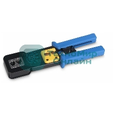 Инструмент обжимной Cabeus HT-376Z для коннекторов быстрой установки RJ-45 (8р8с), RJ-11/12 (6р6с, 6р4с, 6р2с), профессиональный, с храповым механизмом