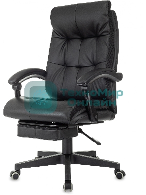 Кресло Бюрократ CH-824MSG-BF черный, экокожа