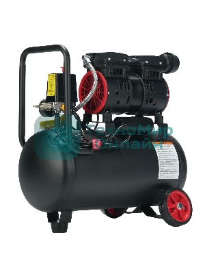 Компрессор поршневой P.I.T. PAC24-C1 безмасляный 110л/мин 24л 600Вт черный/красный