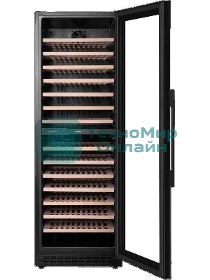 Винный шкаф встраиваемый Maunfeld MBWC-415D171, вместимость: 171 бутылок, черный